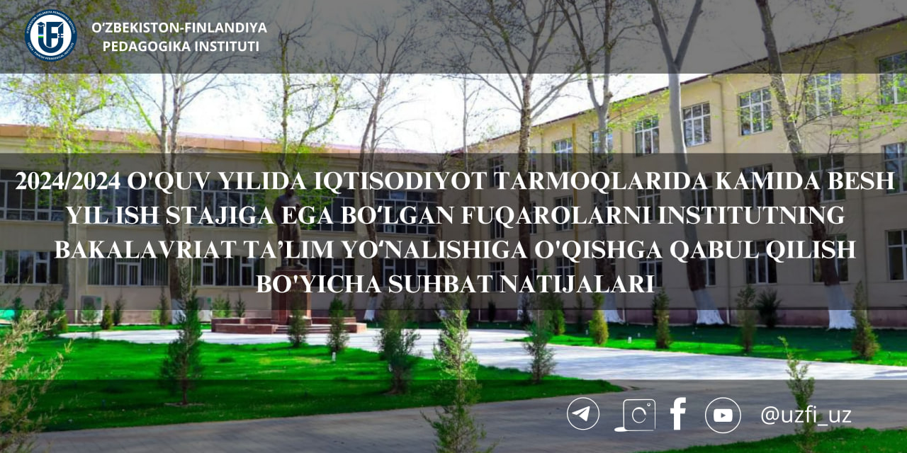 Besh yil ish stajiga ega boʻlgan fuqarolar bilan o'tkazilgan suhbat natijalari